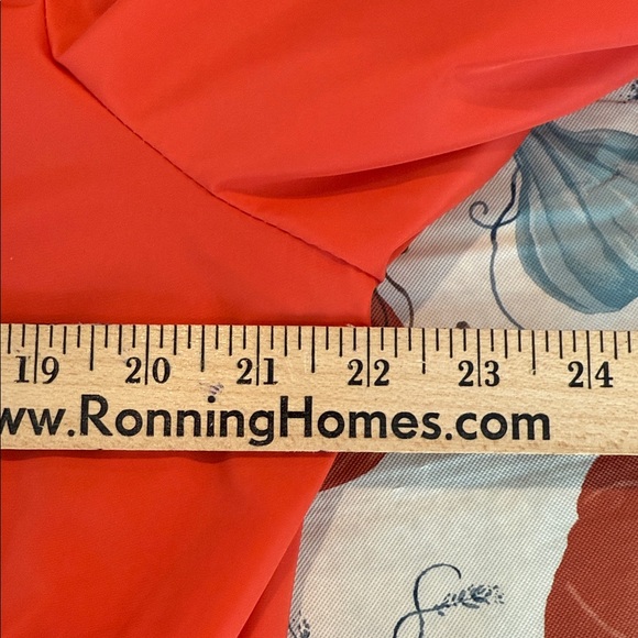 Steve Madden | Solid Anorak Rain Jacket | Coral & Gold Hardware | Large - Picture 9 of 11